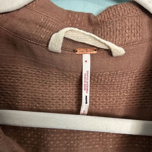 Free People My Soulmate Maxi Shirt Top Endless Summer Buttondown Cocoa NWT - Picture 9 of 12